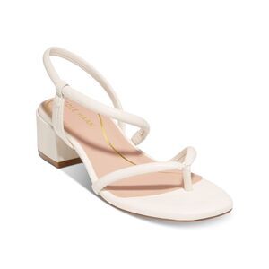 COLE HAAN Womens White Calli Round Toe Flare Slip On Thong Sandals Shoes 9.5 B